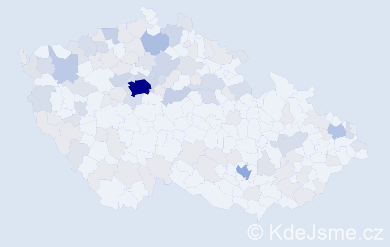 Jméno: 'Jurij', počet výskytů 221 v celé ČR