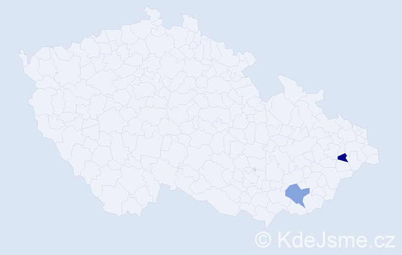 Jméno: 'Adriana Michaela', počet výskytů 2 v celé ČR