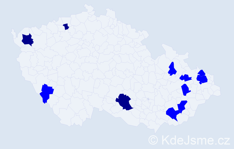 Jméno: 'Dobromír', počet výskytů 14 v celé ČR