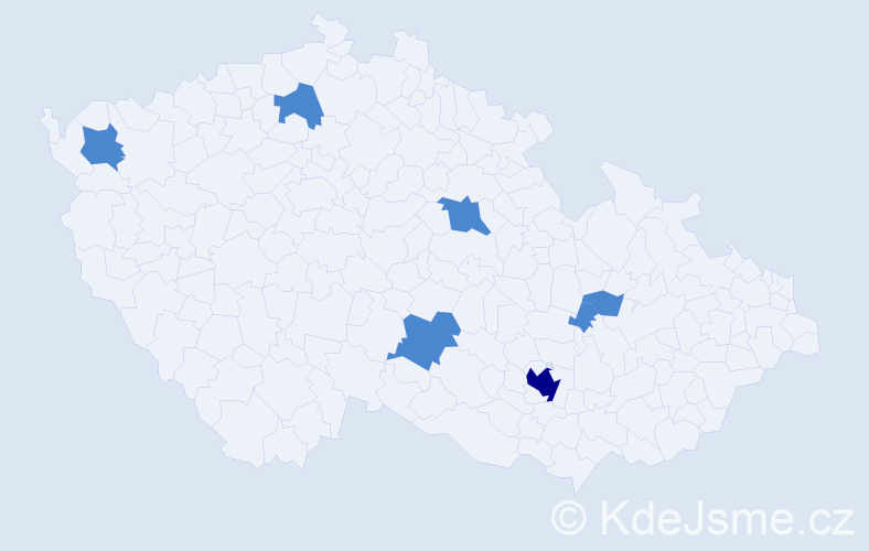 Jméno: 'Misha', počet výskytů 9 v celé ČR