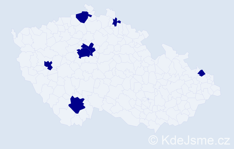 Jméno: 'Adelaide', počet výskytů 7 v celé ČR