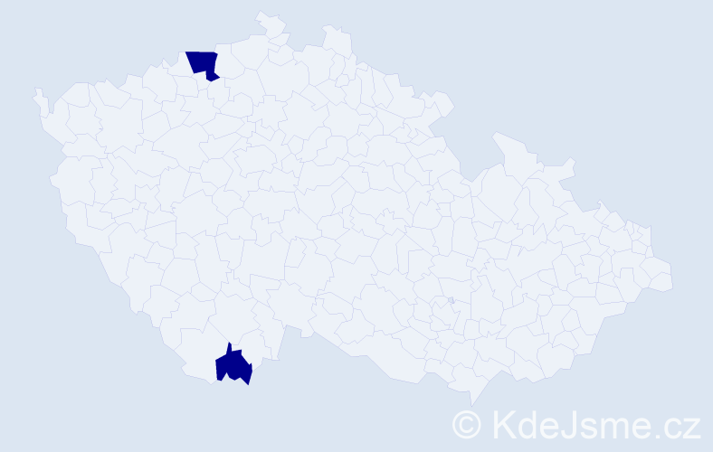 Jméno: 'Giau', počet výskytů 2 v celé ČR