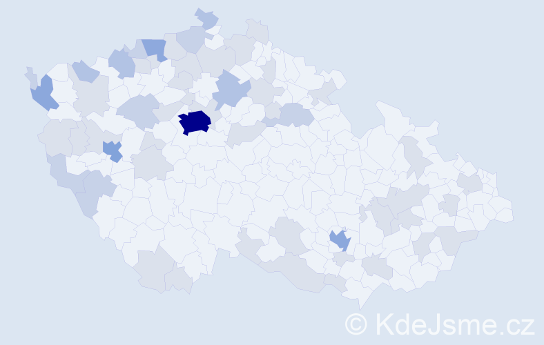 Jméno: 'Chien', počet výskytů 108 v celé ČR