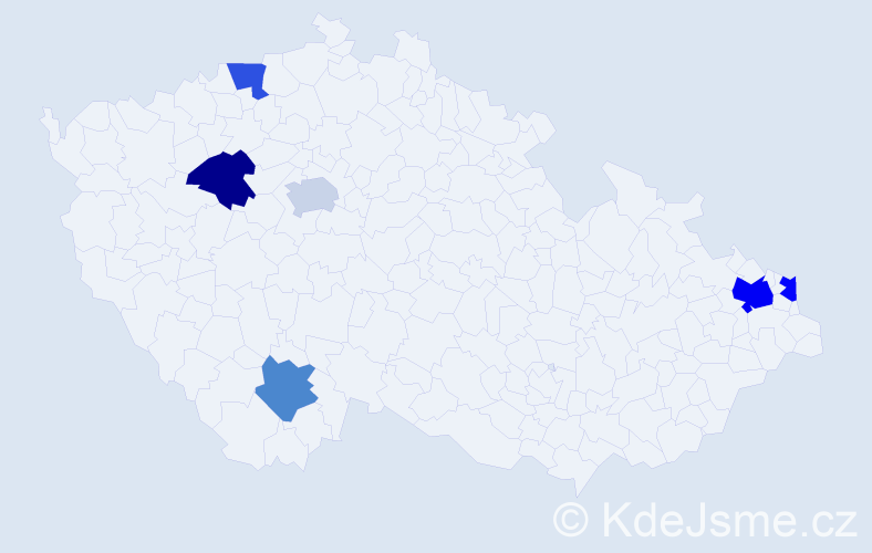 Jméno: 'Thi Ninh', počet výskytů 8 v celé ČR