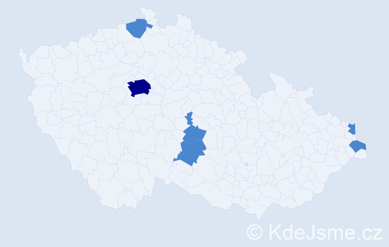Jméno: 'Matyáš Jaroslav', počet výskytů 8 v celé ČR