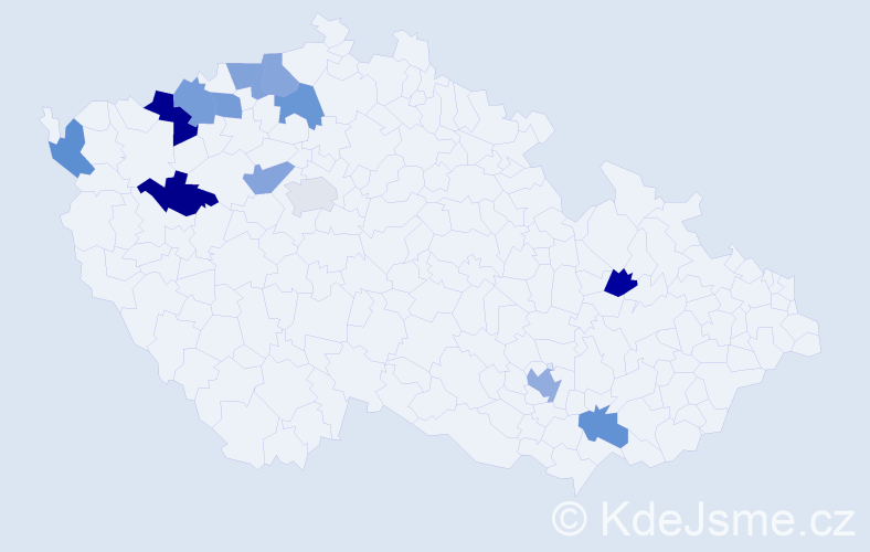 Jméno: 'Colette', počet výskytů 15 v celé ČR