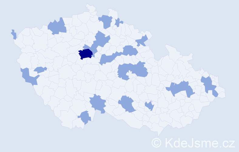 Jméno: 'Tomáš Josef', počet výskytů 31 v celé ČR