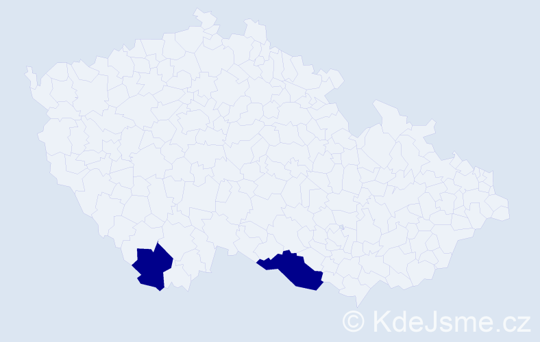 Jméno: 'Renéa', počet výskytů 2 v celé ČR