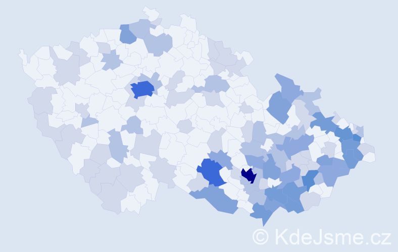 Jméno: 'Božetěch', počet výskytů 214 v celé ČR