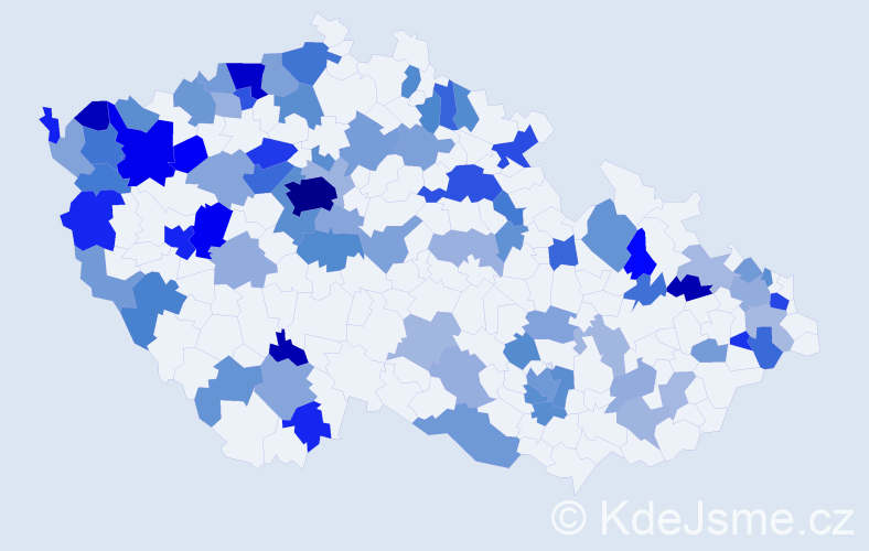 Jméno: 'Angelina', počet výskytů 178 v celé ČR