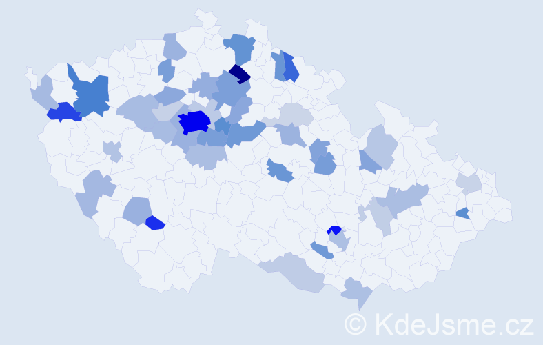 Jméno: 'Nelya', počet výskytů 136 v celé ČR