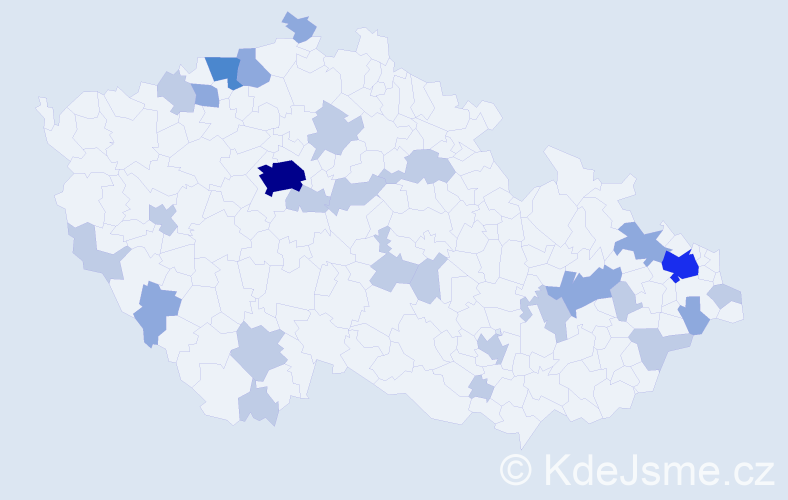 Jméno: 'Perla', počet výskytů 53 v celé ČR