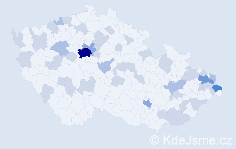 Jméno: 'Rút', počet výskytů 88 v celé ČR