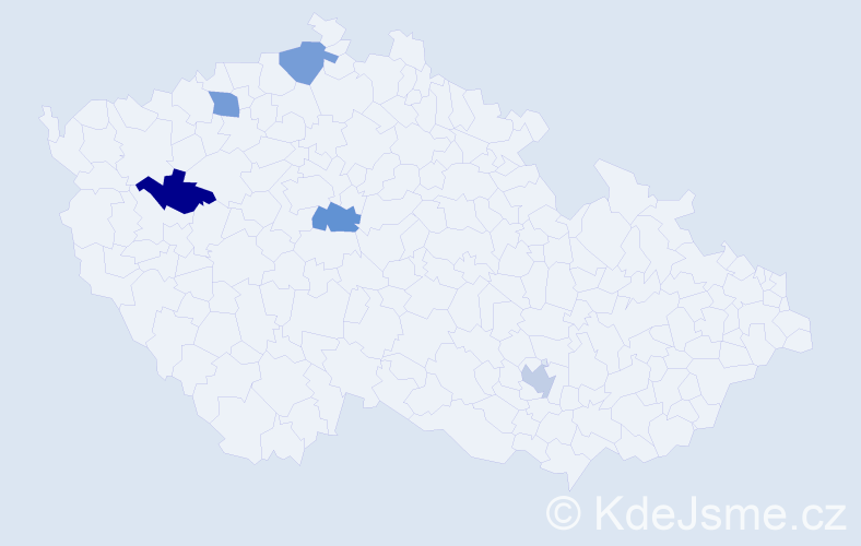Jméno: 'Marek Adam', počet výskytů 5 v celé ČR