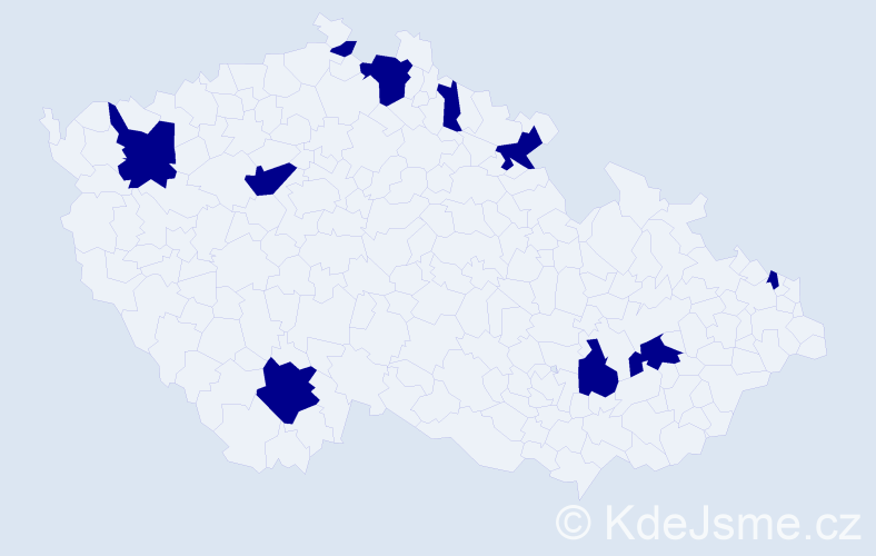 Jméno: 'Romualda', počet výskytů 10 v celé ČR