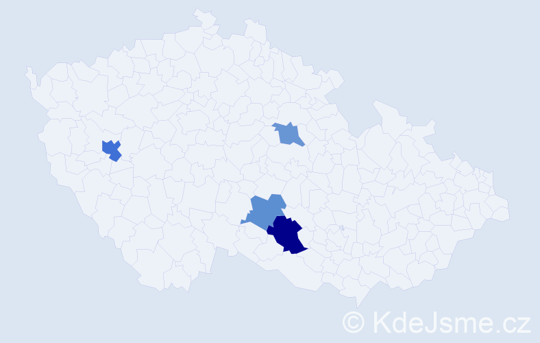 Jméno: 'Zorigtbaatar', počet výskytů 6 v celé ČR
