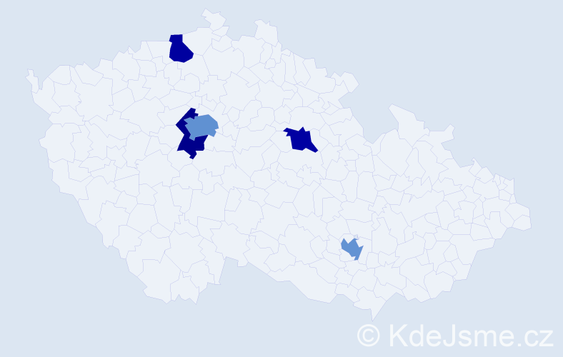 Jméno: 'Loic', počet výskytů 7 v celé ČR