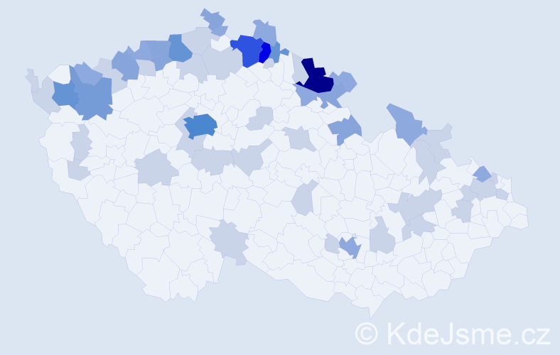 Jméno: 'Klaus', počet výskytů 123 v celé ČR