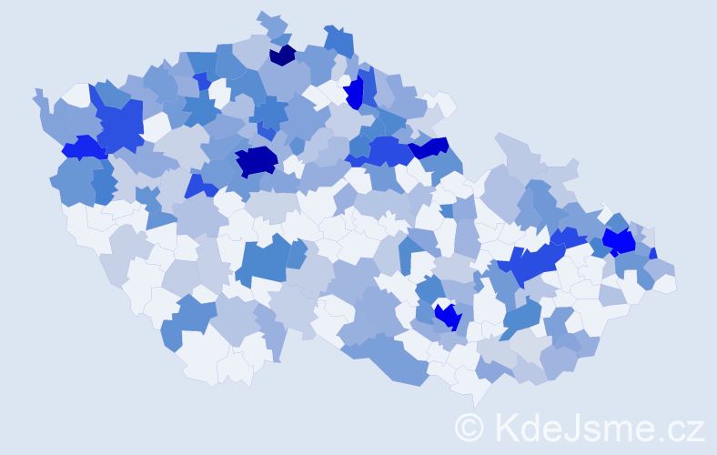 Jméno: 'Ilja', počet výskytů 600 v celé ČR