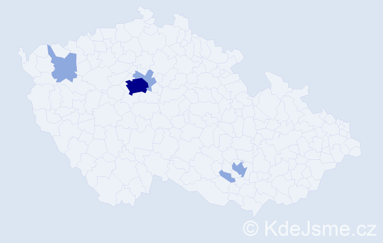 Jméno: 'Aleks', počet výskytů 9 v celé ČR