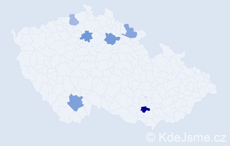 Jméno: 'Xaver', počet výskytů 8 v celé ČR