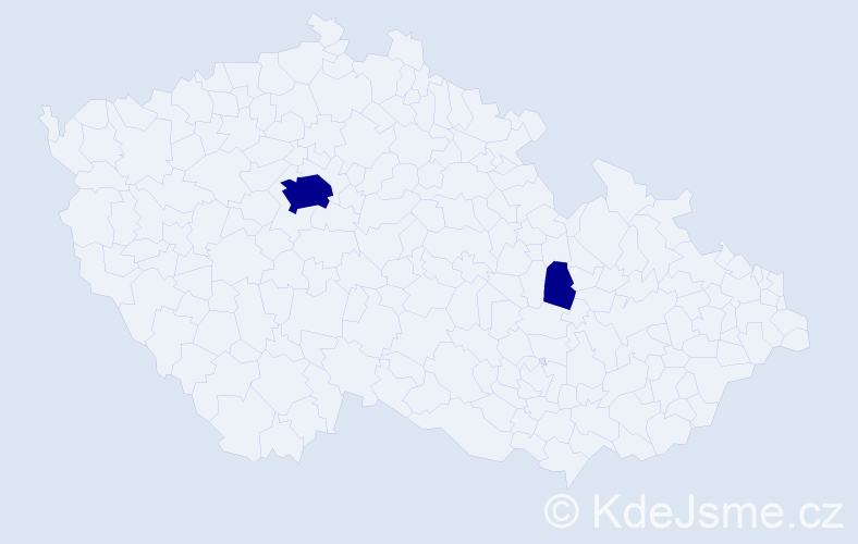 Jméno: 'Nola', počet výskytů 2 v celé ČR