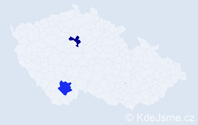 Jméno: 'Nedin', počet výskytů 2 v celé ČR