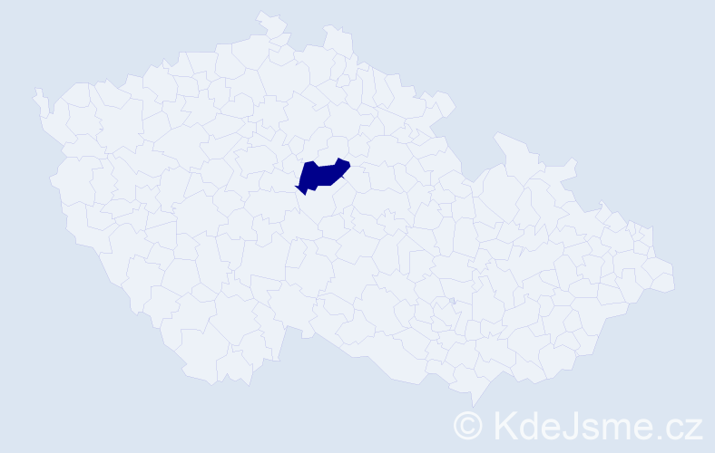 Jméno: 'Lajková', počet výskytů 1 v celé ČR