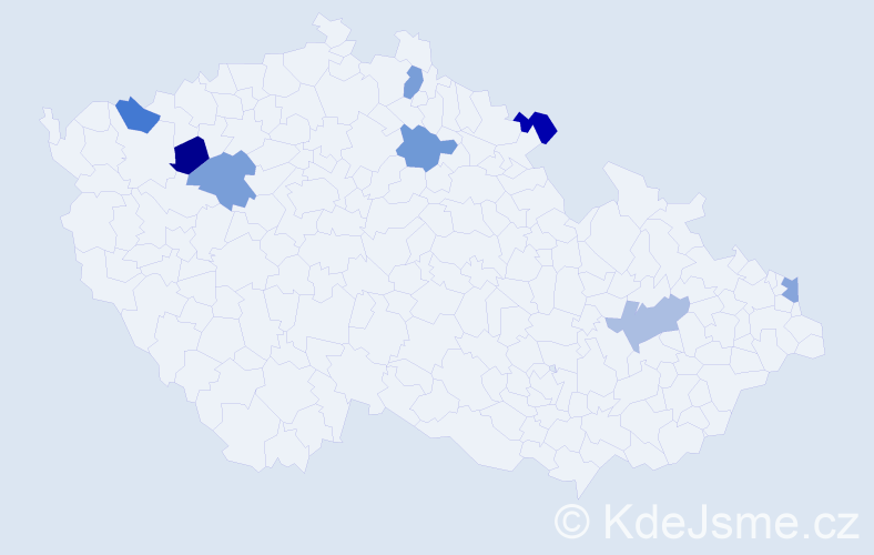 Jméno: 'Albrecht', počet výskytů 8 v celé ČR