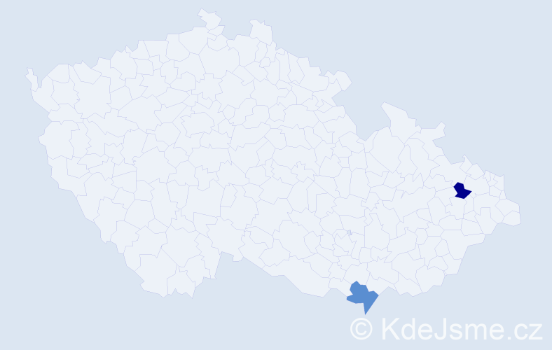 Jméno: 'Lucie René', počet výskytů 2 v celé ČR