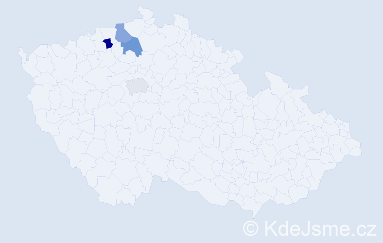 Jméno: 'Dion', počet výskytů 4 v celé ČR