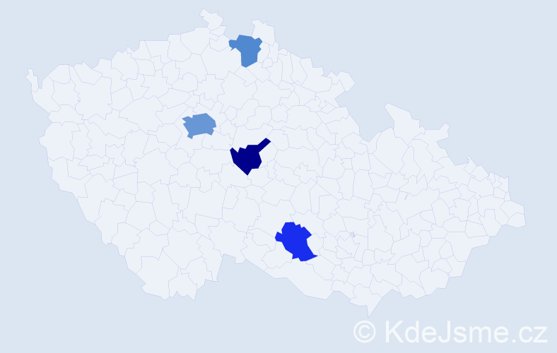 Jméno: 'John Richard', počet výskytů 8 v celé ČR