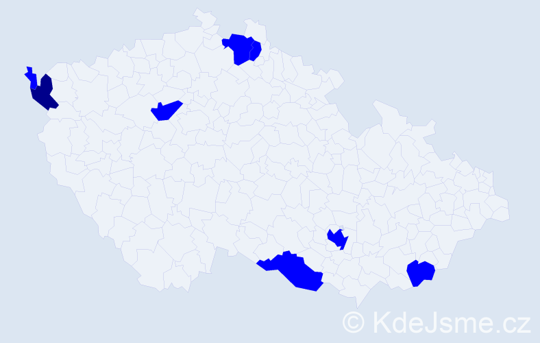 Jméno: 'Semih', počet výskytů 9 v celé ČR