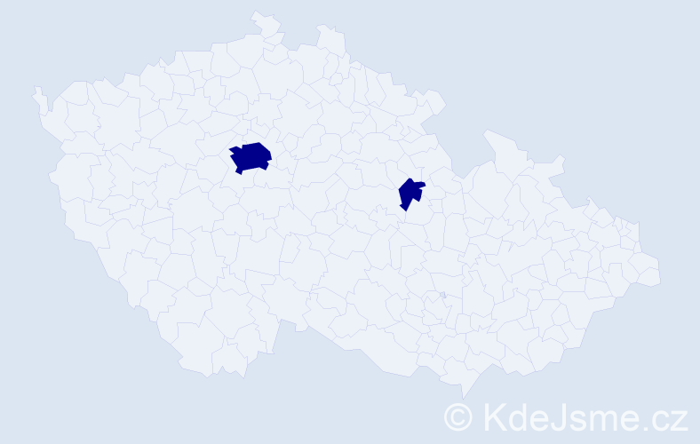 Jméno: 'Kryštof Otakar', počet výskytů 2 v celé ČR