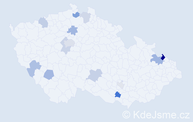 Jméno: 'Klotylda', počet výskytů 19 v celé ČR