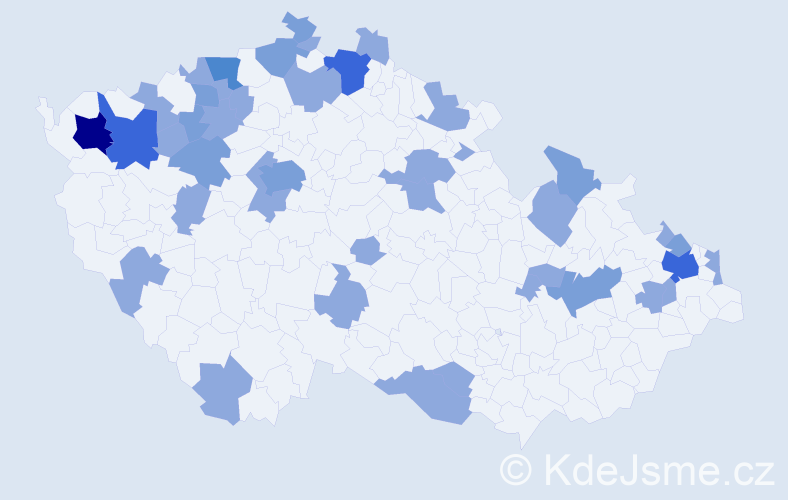 Jméno: 'Brunhilda', počet výskytů 69 v celé ČR