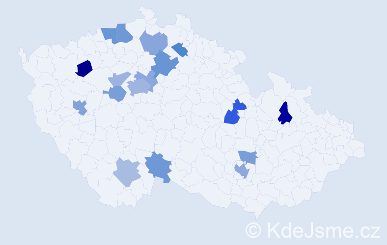 Jméno: 'Serhij', počet výskytů 30 v celé ČR