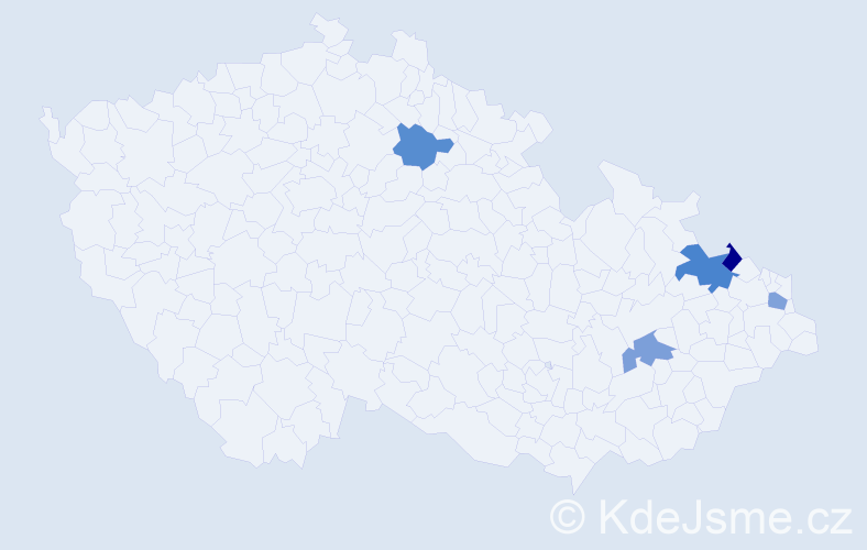 Jméno: 'Linhard', počet výskytů 6 v celé ČR