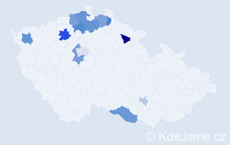 Jméno: 'Uta', počet výskytů 13 v celé ČR