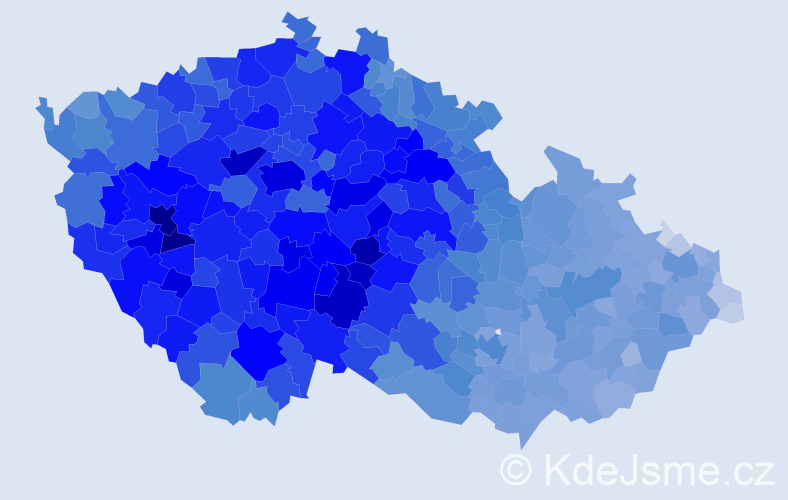 Jméno: 'Jaroslava', počet výskytů 87405 v celé ČR
