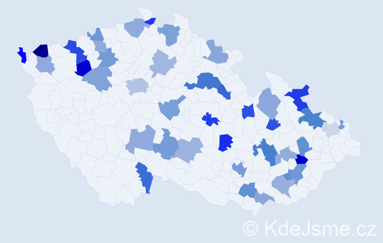 Jméno: 'Luboslav', počet výskytů 61 v celé ČR