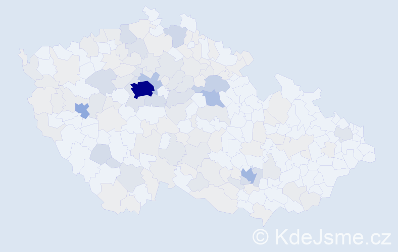 Jméno: 'Vasylyna', počet výskytů 501 v celé ČR