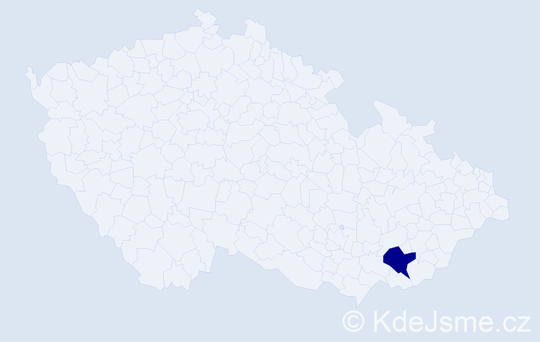 Jméno: 'Parvine', počet výskytů 1 v celé ČR