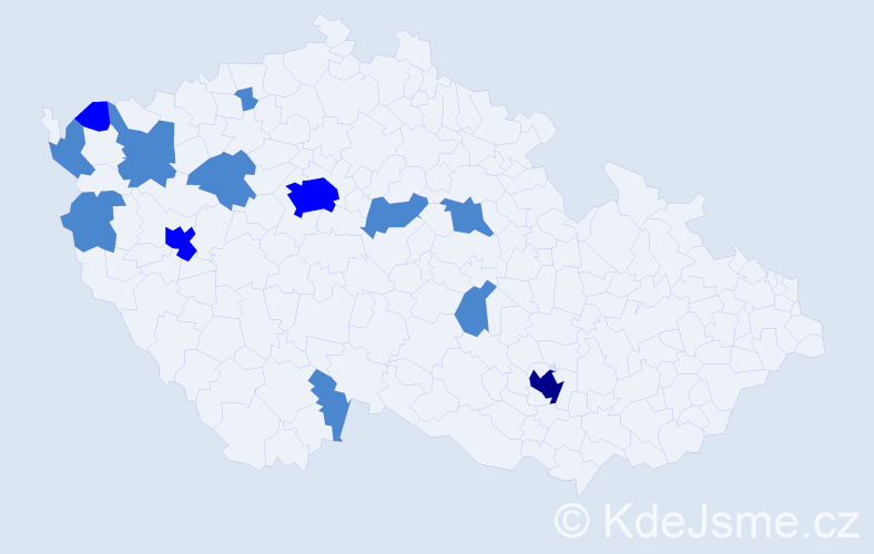 Jméno: 'Liem', počet výskytů 18 v celé ČR