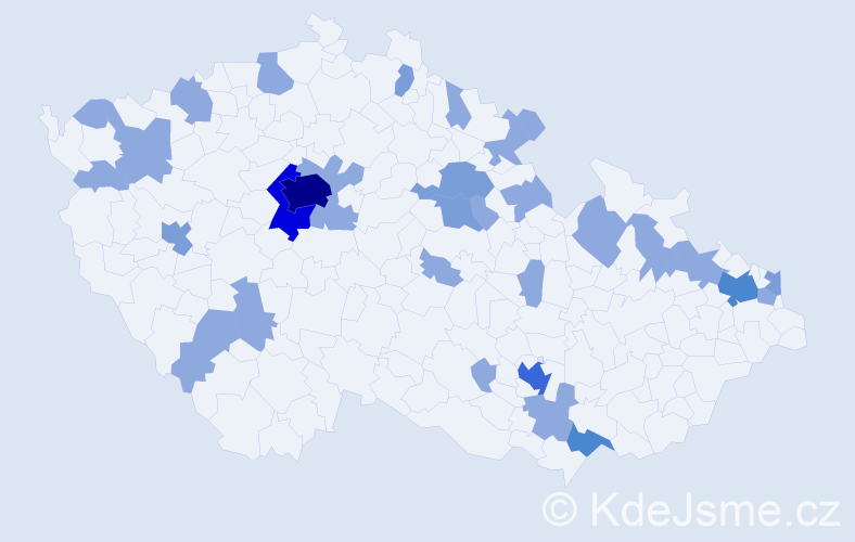 Jméno: 'Nataly', počet výskytů 59 v celé ČR
