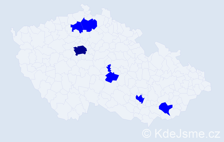 Jméno: 'Battur', počet výskytů 7 v celé ČR