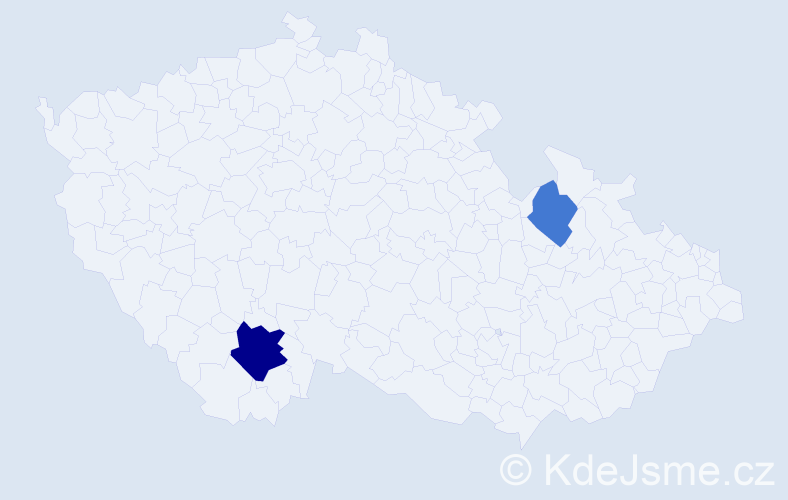 Jméno: 'Ikar', počet výskytů 4 v celé ČR