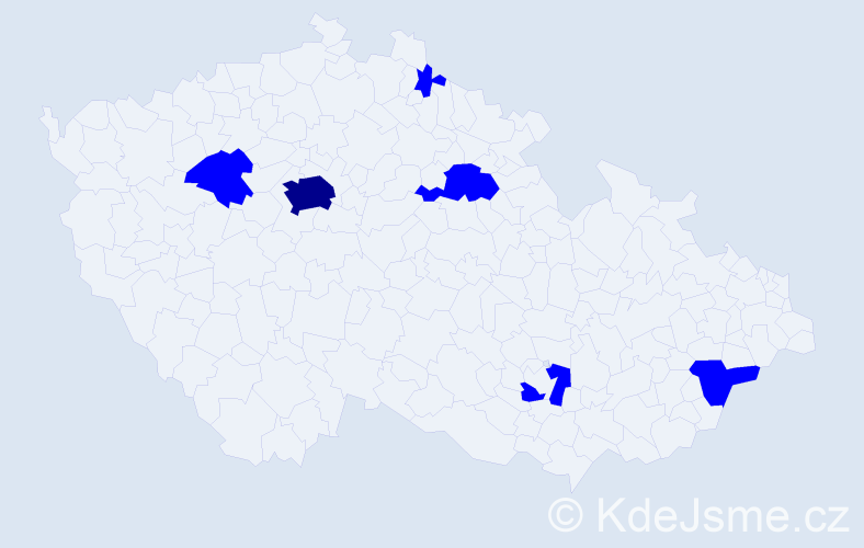Jméno: 'Romano', počet výskytů 7 v celé ČR