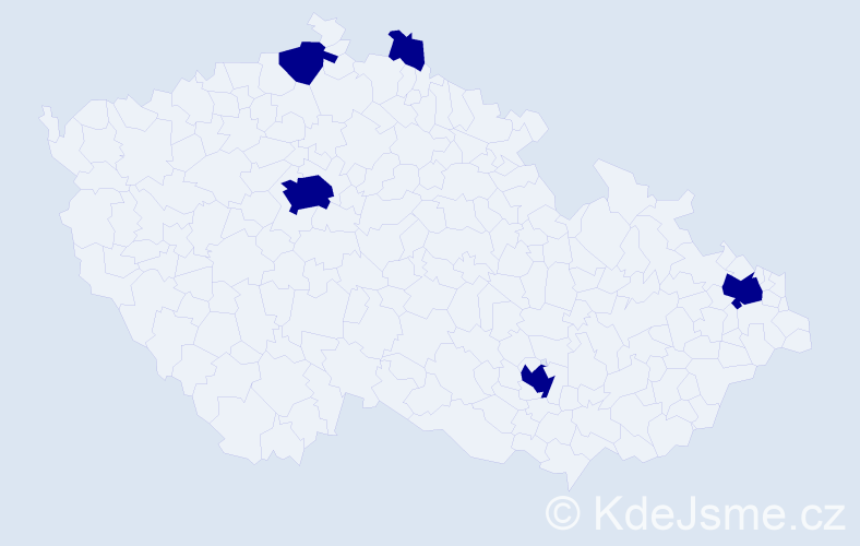 Jméno: 'Román', počet výskytů 5 v celé ČR