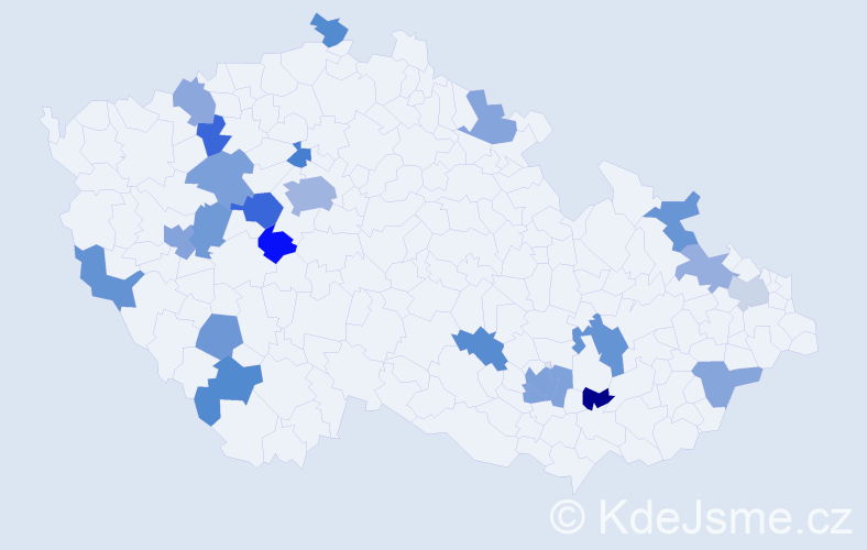 Jméno: 'Marietta', počet výskytů 35 v celé ČR